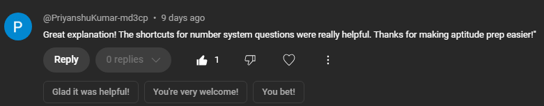 Student testimonial 1